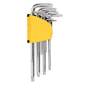 Набор шестигранных ключей ";TORX"; Deli DL3091 9 шт. Размер: 1 / 16”-3 / 8”. Хромированный. Технические характеристики: Т10, Т15, Т20, Т25, Т27, Т30, Т40, Т45, Т50