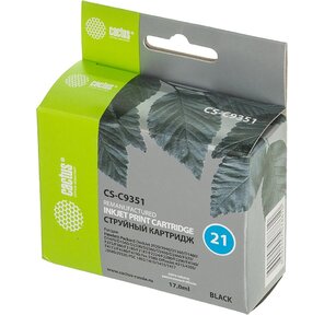 Картридж струйный Cactus CS-C9351 черный для №21 HP DeskJet 3920 / 3940 / D1360 / D1460 / D1470  (17ml)