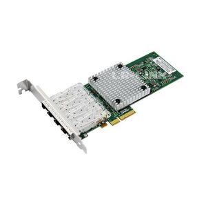 Network Interfaced Card LR-LINK LREC9714HF-4SFP,  1000BASE-X Fiber PCIe x4 NIC  (Quad SFP),  Intel i350,  4 x SFP.  Analogs: Silicom: PE2G4SFPi35L,  Intel I350-F4