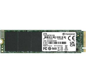 Твердотельный накопитель /  Transcend SSD MTE115S,  2000GB,  M.2 (22x80mm),  NVMe,  PCIe 3.0 x4,  3D TLC,  R / W 2500 / 1700MB / s,  IOPs 200 000 / 250 000,  TBW 800,  DWPD 0.2  (5 лет)