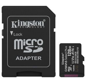 Флеш карта microSDXC 128GB Kingston SDCS3 / 128GB Canvas Select Plus V10 A1 + adapter