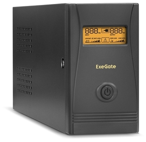 Exegate EP285479RUS ИБП ExeGate Power Smart ULB-850.LCD.AVR.EURO.RJ <850VA / 480W,  LCD,  AVR,  2 евророзетки,  RJ45 / 11,  Black>