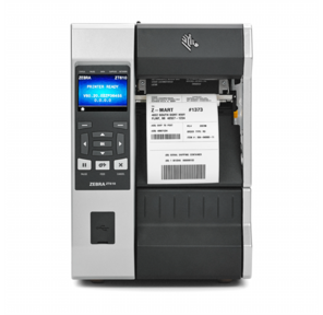 Zebra TT ZT610; 4",  203 dpi,  Euro and UK cord,  Serial,  USB,  Gigabit Ethernet,  Bluetooth 4.0,  USB Host,  Tear,  Color Touch,  ZPL