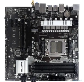 Материнская плата Biostar B650MP-E Pro SocketAM5 AMD B650 4xDDR5 mATX AC`97 8ch (7.1) 2.5Gg RAID+HDMI+DP