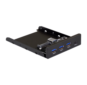 Exegate EX283579RUS Планка USB на переднюю панель ExeGate U3H-623,  3, 5",  3*USB3.0+1*TypeC,  черная,  металл,  подсоединение к мат. плате