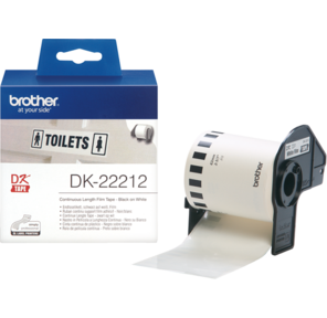 Пленочная клеящаяся лента Brother DK22212  (белая,  ширина 62 мм x 15.24 м)