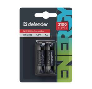 Defender Аккумуляторная батарея HR6-2BL 2100 mAh АА,  Ni-MH,  блистер,  2 шт.