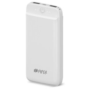 HIPER SL20000 Мобильный аккумулятор Li-Pol 20000mAh 2.1A+2.1A 2xUSB белый