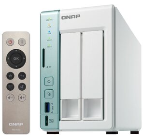 QNAP D2 Pro NAS,  Dual-core Celeron N3060 1.6-2.48GHz,  4K HDMI-port,  1GB DDR3L  (1 x 1GB up to 8GB),  2x1G LAN,  HDMI,  3xUSB 3.0,  2 Hot-Swap Tray w / o HDD.