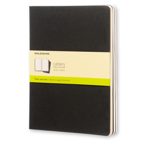 Блокнот Moleskine CAHIER JOURNAL QP323 XLarge 190х250мм обложка картон 120стр. нелинованный черный  (3шт)