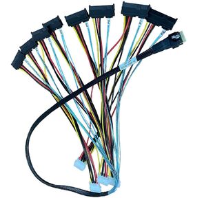 Кабель DiliVing DL-8654-SAS29 Slimline SASx8  (SFF8654) -to- 8x SAS29 ,  100CM