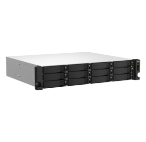 QNAP TS-1264U-RP-4G NAS 12 HDD trays,  rackmount 2U,  2 PSU. 4-core Intel Celeron N5095 2.0-2.9 GHz,  8 GB RAM up to 8 GB,  2x2.5 Gigabit Ethernet,  2xUSB 3.2 Gen 2  (10Gbps). 2xUSB 2.0.,  1xHDMI . PCIe Gen 3 x2 ,  W / o rail kit RAIL-B02