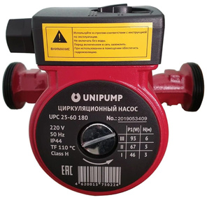 Насос циркуляционный Unipump UPС 25-60 180 100Вт 3780л / час  (50058)