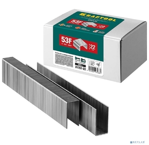 Скобы для степлера KRAFTOOL 22 мм,  плоские,  тип 53F,  5000 шт