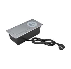 Розетка Cactus CS-SOCKET-USBA / C-WLESS для столешницы 26.5x11.8x6.5см серебристый