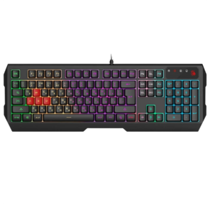 Клавиатура A4Tech Bloody B140N черный USB Multimedia for gamer LED  (подставка для запястий)  (B140N)
