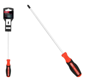 Крестовая DL3465 PH3x250мм сталь S2,  матовый стержень,  двухкомпонентная прорезиненная рукоять