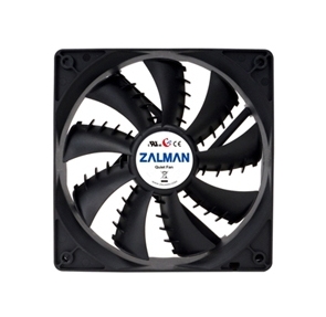 Zalman ZM-F3  (SF) вентилятор 120x120x25 мм с лопастями в форме акульих плавников,  900-1800 об / мин,  подшипник скольжения  (Sleeve bearing),  20.0-34.0 dB,  коннектор 3 pin,  164 г