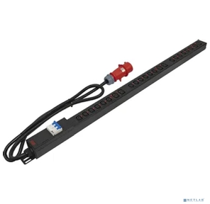 Блок распределения питания Powercom PDU-32AV24-18C3-6C9-3P 18*C13+6*C19,  32A,  1, 5U,  3ph  (1918812)