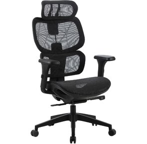 Кресло Cactus CS-MC555-BK черный сетка с подголов. крестов. пластик