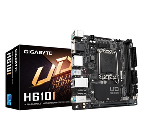 Материнская плата Gigabyte H610I Soc-1700 Intel H610 2xDDR5 mini-ITX AC`97 8ch (7.1) GbLAN+VGA+HDMI+DP