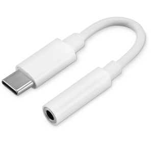 Переходник Buro BHP TPC-JCK USB Type-C  (m) Jack 3.5mm  (f) белый