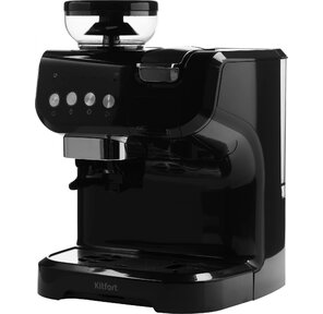 Кофеварка рожковая Kitfort КТ-7107 1560Вт черный / серебристый