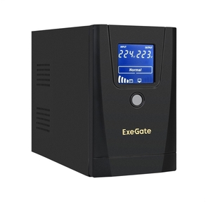 Exegate EX292769RUS ИБП ExeGate Power Smart ULB-650.LCD.AVR.1SH.2C13 <650VA / 360W,  LCD,  AVR, 1*Schuko+2*C13,  металлический корпус,  Black>