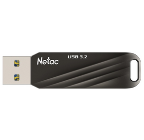 Флеш Диск Netac 64Gb US11 USB Type-A + USB Type-C,  metal / plastic case,  black  (NT03US11C-064G-32BK)