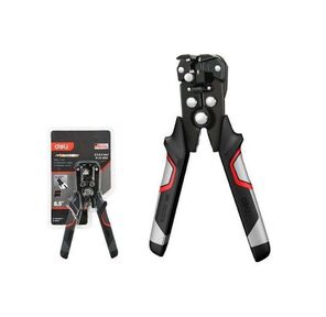 Инструмент обжимной Deli многофункциональный для зачистки проводов  (стриппер) 2-в-1 Deli DL2015 165мм,  зачистка+резка,  сечение кабеля 0, 6-6кв.мм,  цинковый сплав,  лезвие CrMoV,  прорезиненные рукоятки