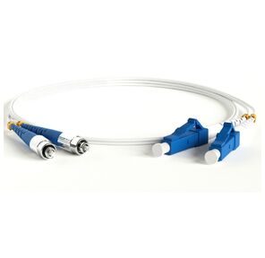 Hyperline FC-D2-9A1-FC / UR-LC / UR-H-3M-LSZH-WH Патч-корд волоконно-оптический  (шнур) SM 9 / 125  (G657),  FC / UPC-LC / UPC,  duplex,  LSZH,  3м