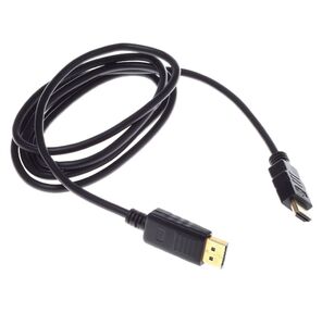 Кабель аудио-видео Buro HDMI  (m) / DisplayPort  (m) 1.8м. феррит.кольца Позолоченные контакты черный  (BHP RET HDMI_DPP18)