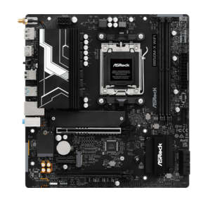 Материнская плата ASROCK B850M-X WIFI R2.0,  AM5,  B850,  2*DDR5,  4*SATA,  2*M.2,  2*USB 2.0,  3*USB 3.2,  Type-C,  2*PCIx16,  1*M.2  (Key E),  HDMI+DP,  mATX