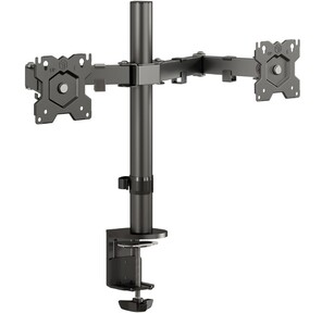 Кронштейн для 2-х мониторов ONKRON /  10-24" макс. 100*100,  струбцина,  наклон -85?+15? поворот 360?,  вылет от основания 0-385мм,  макс. вертик. перемещение 200-340мм,  макс. нагрузка 2х9кг