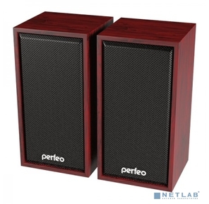 Perfeo колонки "CABINET" 2.0,  мощность 2х3 Вт  (RMS),  махагон,  USB