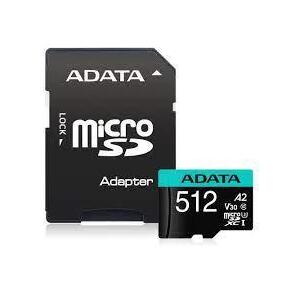 Флеш карта microSDHC 512Gb Class10 A-Data AUSDX512GUI3V30SA2-RA1 Premier Pro + adapter