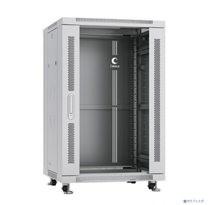 Cabeus SH-05C-18U60 / 60 Шкаф монтажный телекоммуникационный 19" напольный для распределительного и серверного оборудования 18U 600x600x988mm  (ШхГхВ) передняя стеклянная и задняя сплошная металлическая