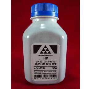 Тонер HP CP 1210 / 15 / 1510 / 18 / 25 / CM 1312 MFP Black,   (фл.55г.) AQC фас. Россия
