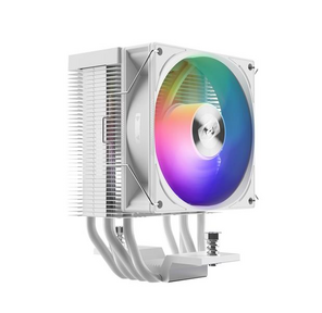 PCCooler R400 ARGB WH S115X / 1200 / 1700 / AM4 / AM5  (TDP 180W,  90mm ARGB Fan,  4 тепловые трубки 6мм,  650-2200RPM,  28, 3dBa)