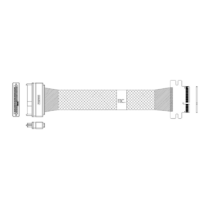 Кабель Amphenol RPC98-0040 Cable PCIe 4x  (64pin)  -TO-  U.2  SFF8639  ,  85 Ohm,  PCIe Gen4,   L:70cm