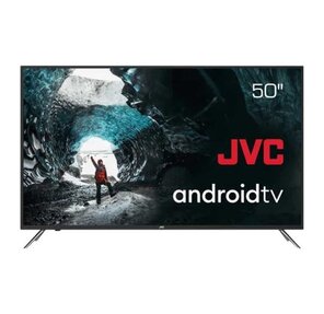 JVC 50" LT-50M797 черный БЕЗРАМОЧНЫЙ {Google TV Android 9.0,  4K ULTRA HD 3840x2160,  Wi-Fi 2.4 / 5G b / g / n / ac,  Bluetooth,  DVB-C,  DVB-T,  DVB-T2,  Слот CI / CI+,   Яркость 330 Кд / м?}