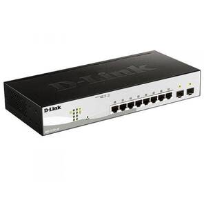 D-Link DGS-1210-10 Настраиваемый коммутатор WebSmart с 8 портами 10 / 100 / 1000Base-T и 2 портами 1000Base-X SFP