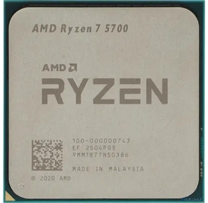 Процессор CPU AMD Ryzen 7 5700 TRAY <100-000000743>  (AM4,  3.7GHz up to 4.6GHz / 8x512Kb+16Mb,  8C / 16T,  7nm,  65W,  unlocked)