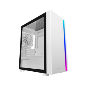 Корпус без блока питания /  PCCooler LM300 ARGB WH,  Tempered Glass Mid Tower,  White,  ABS,  TG,  SPCC,  1x120mm ARGB mATX,  ITX 170 / 330 / mm 2x2.5",  2x3.5",  5xPCI 1xUSB-A 3.0,  2xUSB-A 2.0 375x205x427mm