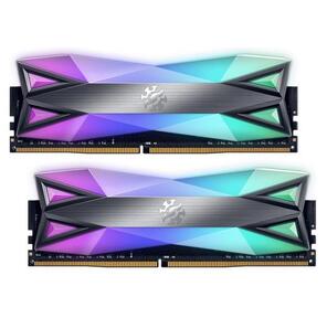 Модуль памяти ADATA   16GB  (2 x 8Gb) DDR4 UDIMM,  XPG SPECTRIX D60,  4133MHz CL19-23-23,  1.4V,  RGB + Серый Радиатор