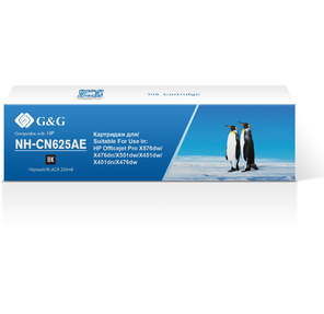 Картридж струйный G&G NH-CN625AE черный  (256мл) для HP Officejet Pro X576dw / X476dn / X551dw / X451dw