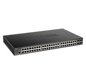 D-Link DGS-1250-52XMP / A1A Настраиваемый L2 коммутатор с 48 портами 10 / 100 / 1000Base-T и 4 портами 10GBase-X SFP+  (48 портов PoE 802.3af / at,  PoE-бюджет 370 Вт)