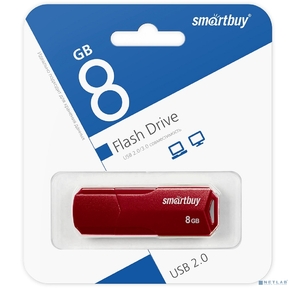 Smartbuy USB Drive 8GB CLUE Burgundy  (SB8GBCLU-BG) UFD 2.0