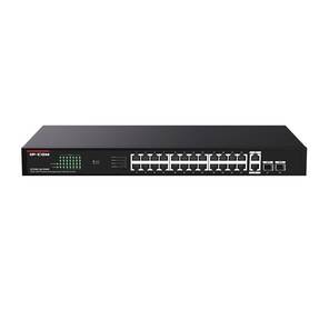 IP-COM G1128P-24-250W Коммутатор неуправляемый PoE,  28 портов,  26x1 Гбит / с,  SFP 2x1 Гбит / с,  PoE 24x30Вт,  установка в стойку,  металлический