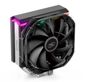 DEEPCOOL AS500 LGA20XX / 1366 / 115X / AM4 / AM3 / + / AM2 / + / FM2 / + / FM1  (6шт / кор,  TDP 220W,  PWM,  ARGB Led,  Fan 140mm,  5 тепл. трубкок )